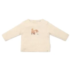 Little Dutch Jongens Kleding|Babykleding^Shirt lange mouw - Zand - Forest Friends - Vosje