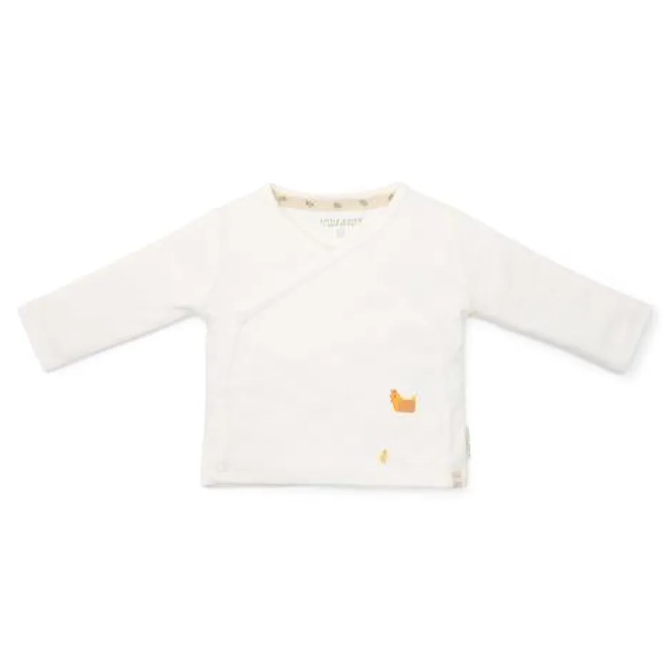 Little Dutch Kinderkleding^Shirt overslag lange mouw - Wit - Little Farm - Opdruk