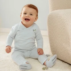 Little Dutch Jongens Kleding|Babykleding^Shirt overslag lange mouw - Blauw - Forest Friends