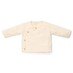 Little Dutch Babykleding^Shirt overslag lange mouw - Beige - Newborn Naturals
