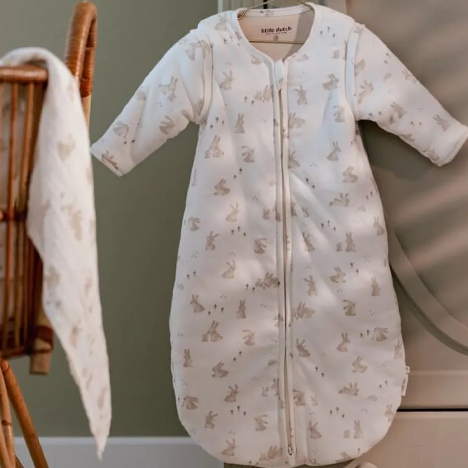 Little Dutch Slaapzakken^Slaapzak winter – Wit – Maat 90 cm – Newborn Naturals – Baby Bunny