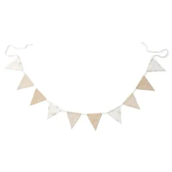 Little Dutch Decoratie^Slinger met vlaggetjes - Wit - Newborn Naturals - Baby Bunny