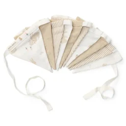 Little Dutch Decoratie^Slinger met vlaggetjes - Wit - Newborn Naturals - Baby Bunny