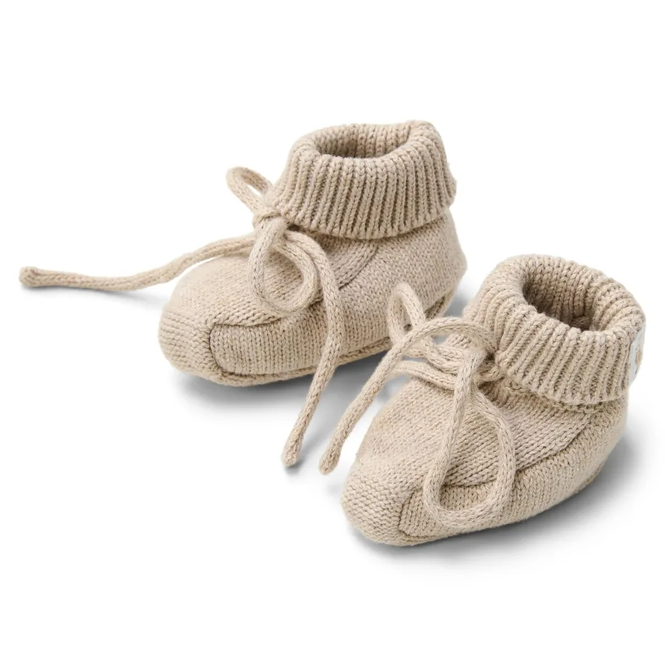 Little Dutch Accessoires|Babykleding^Slofjes - Beige - Newborn Naturals