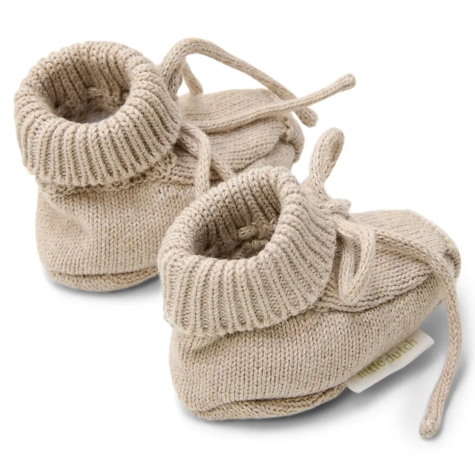 Little Dutch Accessoires|Babykleding^Slofjes - Beige - Newborn Naturals