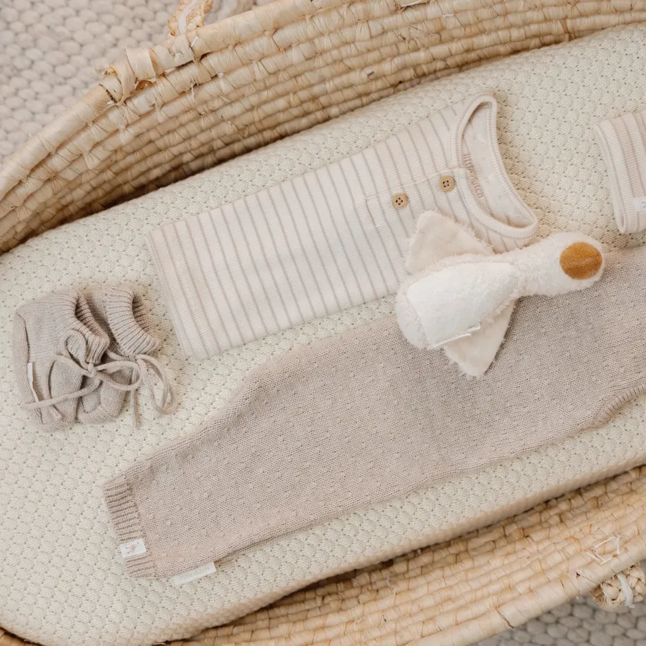 Little Dutch Accessoires|Babykleding^Slofjes - Beige - Newborn Naturals