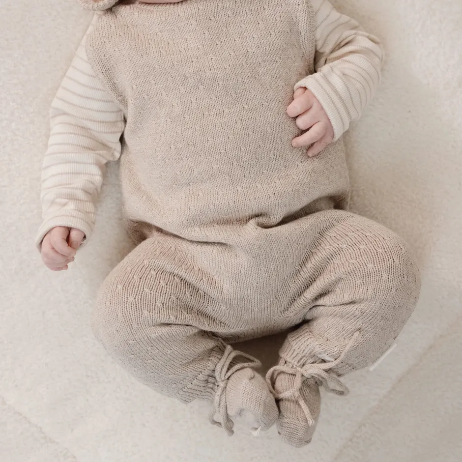 Little Dutch Accessoires|Babykleding^Slofjes - Beige - Newborn Naturals