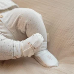 Little Dutch Accessoires|Babykleding^Slofjes - Wit - Newborn Naturals - Baby Bunny