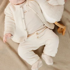 Little Dutch Babykleding|Accessoires^Slofjes - Zand - Newborn Naturals - Little Goose