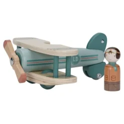 Little Dutch Rollenspel|Houten Auto's^Speelgoedvliegtuigje - Meerkleurig - Essentials