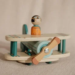 Little Dutch Rollenspel|Houten Auto's^Speelgoedvliegtuigje - Meerkleurig - Essentials