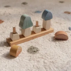 Little Dutch Stapeltoren|Houten Speelgoed^Stapelaar - Blauw - Forest Friends