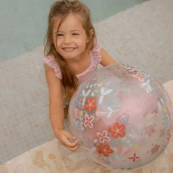 Little Dutch Strand & Water Speelgoed^Strandbal 3D Figuur Pink Flowers