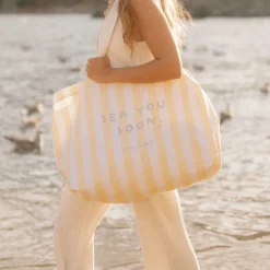 Little Dutch Strand & Water Speelgoed^Strandtas - Geel - Maat one size - Stripe
