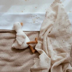 Little Dutch Hydrofiele Doeken|Omslagdoek^Swaddle - Beige - 120 cm - Newborn Naturals - Little Goose