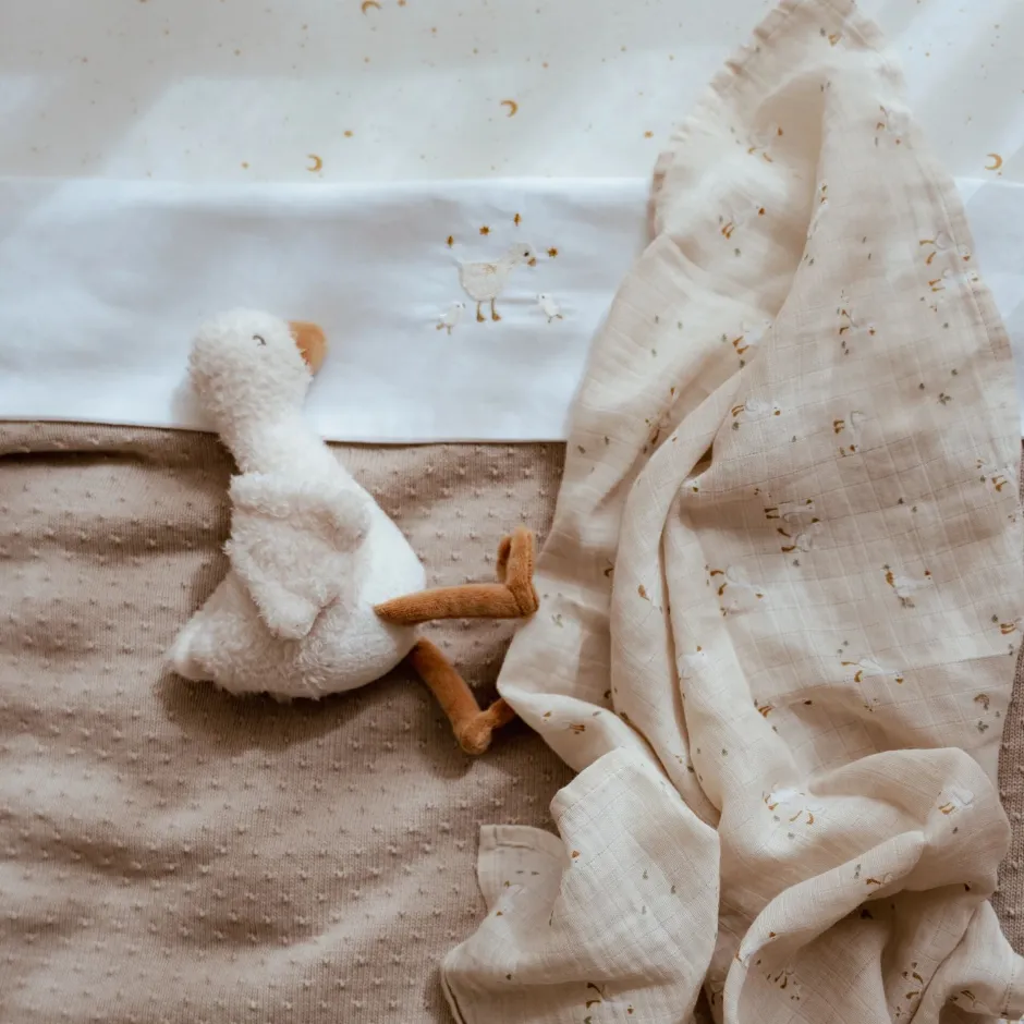 Little Dutch Hydrofiele Doeken|Omslagdoek^Swaddle - Beige - 120 cm - Newborn Naturals - Little Goose