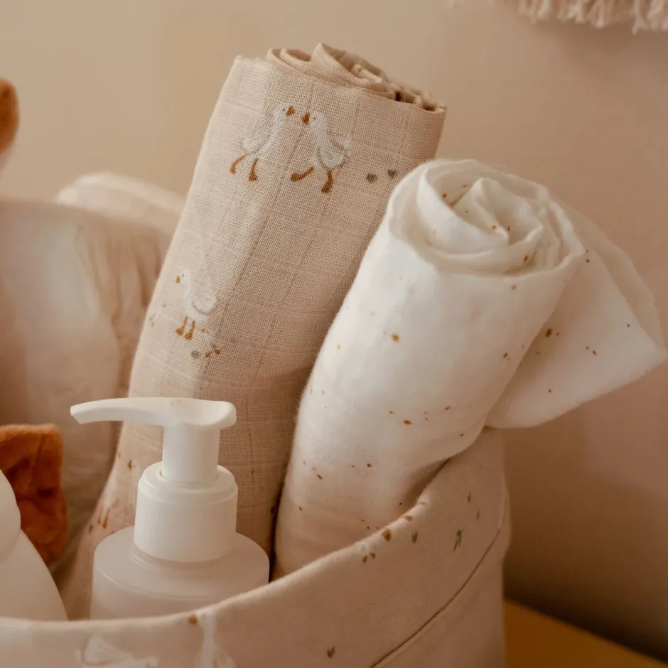 Little Dutch Hydrofiele Doeken|Omslagdoek^Swaddle - Beige - Newborn Naturals - Little Goose