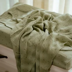 Little Dutch Hydrofiele Doeken|Omslagdoek^Swaddle - Groen - 120 cm - Essentials