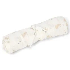 Little Dutch Hydrofiele Doeken|Omslagdoek^Swaddle - Wit - 120 cm - Newborn Naturals - Baby Bunny