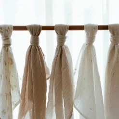 Little Dutch Hydrofiele Doeken|Omslagdoek^Swaddle - Wit - 120 cm - Newborn Naturals - Baby Bunny