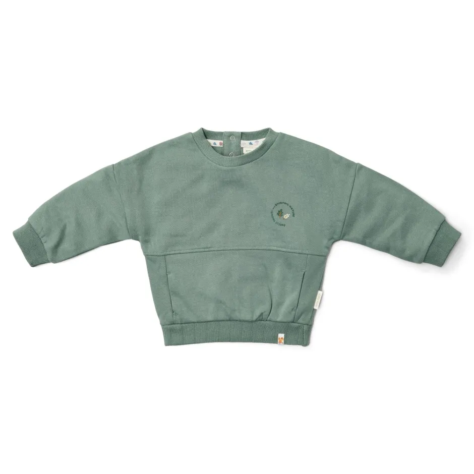 Little Dutch Jongens Kleding|Kinderkleding^Sweater - Groen - Forest Friends