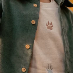 Little Dutch Jongens Kleding|Kinderkleding^Sweater - Zand - Forest Friends