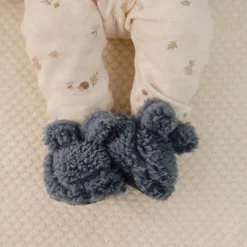 Little Dutch Accessoires^Teddy slofjes - Blauw - Newborn Naturals