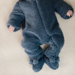 Little Dutch Accessoires^Teddy slofjes - Blauw - Newborn Naturals