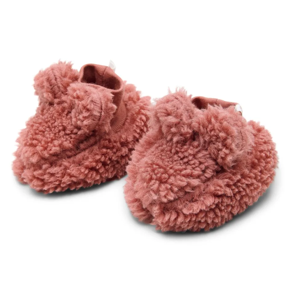 Little Dutch Accessoires^Teddy slofjes - Roze - Newborn Naturals