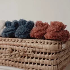 Little Dutch Accessoires^Teddy slofjes - Roze - Newborn Naturals