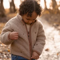 Little Dutch Jongens Kleding|Kinderkleding^Teddy vest - Bruin - Forest Friends