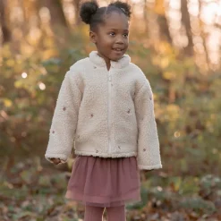 Little Dutch Meisjes Kleding|Kinderkleding^Teddy vest - Zand - Fairy Garden