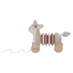 Little Dutch Educatief Speelgoed|Houten Speelgoed^Trekdier Hert - Roze - Fairy Garden