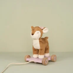 Little Dutch Educatief Speelgoed|Houten Speelgoed^Trekdier Hert - Roze - Fairy Garden