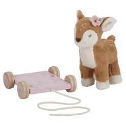 Little Dutch Educatief Speelgoed|Houten Speelgoed^Trekdier Hert - Roze - Fairy Garden