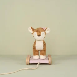 Little Dutch Educatief Speelgoed|Houten Speelgoed^Trekdier Hert - Roze - Fairy Garden