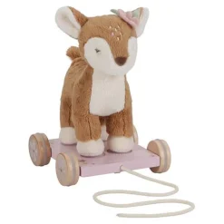 Little Dutch Educatief Speelgoed|Houten Speelgoed^Trekdier Hert - Roze - Fairy Garden