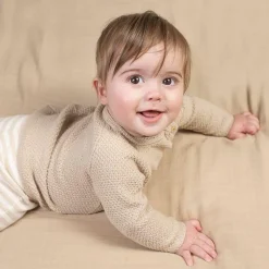Little Dutch Babykleding^Trui - Zand - Newborn Naturals