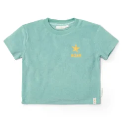 Little Dutch Zwemkleding^T-shirt en Short - Groen - Seashells and Stripes