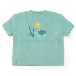 Little Dutch Zwemkleding^T-shirt en Short - Groen - Seashells and Stripes