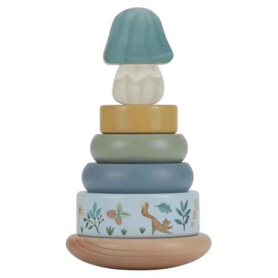 Little Dutch Stapeltoren|Speelgoed Vanaf 1 Jaar^Tuimelstapelaar - Blauw - Forest Friends