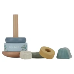 Little Dutch Stapeltoren|Speelgoed Vanaf 1 Jaar^Tuimelstapelaar - Blauw - Forest Friends