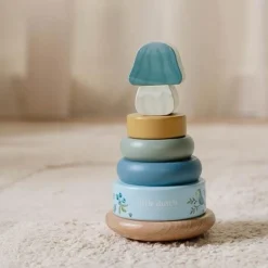 Little Dutch Stapeltoren|Speelgoed Vanaf 1 Jaar^Tuimelstapelaar - Blauw - Forest Friends