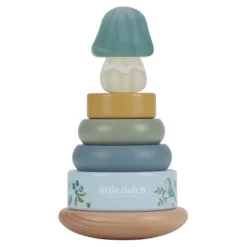 Little Dutch Stapeltoren|Speelgoed Vanaf 1 Jaar^Tuimelstapelaar - Blauw - Forest Friends