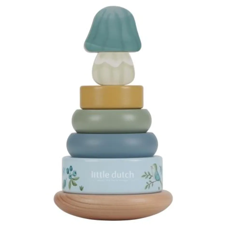 Little Dutch Stapeltoren|Speelgoed Vanaf 1 Jaar^Tuimelstapelaar - Blauw - Forest Friends