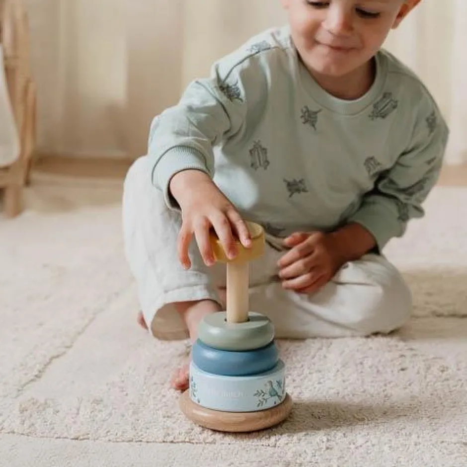 Little Dutch Stapeltoren|Speelgoed Vanaf 1 Jaar^Tuimelstapelaar - Blauw - Forest Friends