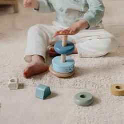 Little Dutch Stapeltoren|Speelgoed Vanaf 1 Jaar^Tuimelstapelaar - Blauw - Forest Friends