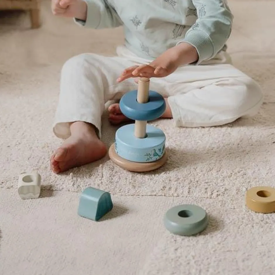 Little Dutch Stapeltoren|Speelgoed Vanaf 1 Jaar^Tuimelstapelaar - Blauw - Forest Friends