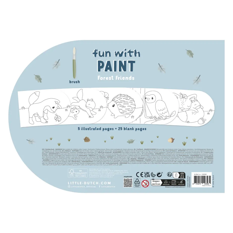 Little Dutch Creatief Speelgoed^Verfboek Forest Friends