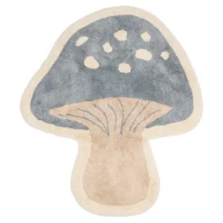 Little Dutch Vloerkleden|Decoratie^Vloerkleed paddenstoel - Blauw - Forest Friends